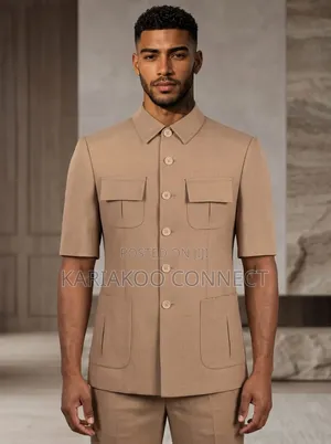 Brown Buttons Suit