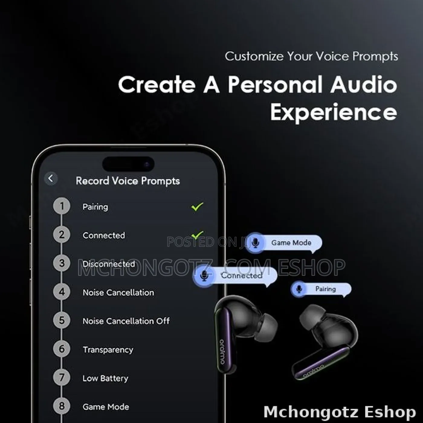Oraimo SpaceBuds OTW-630 Hybrid ANC Wireless Earbuds 40 Hours Playtime