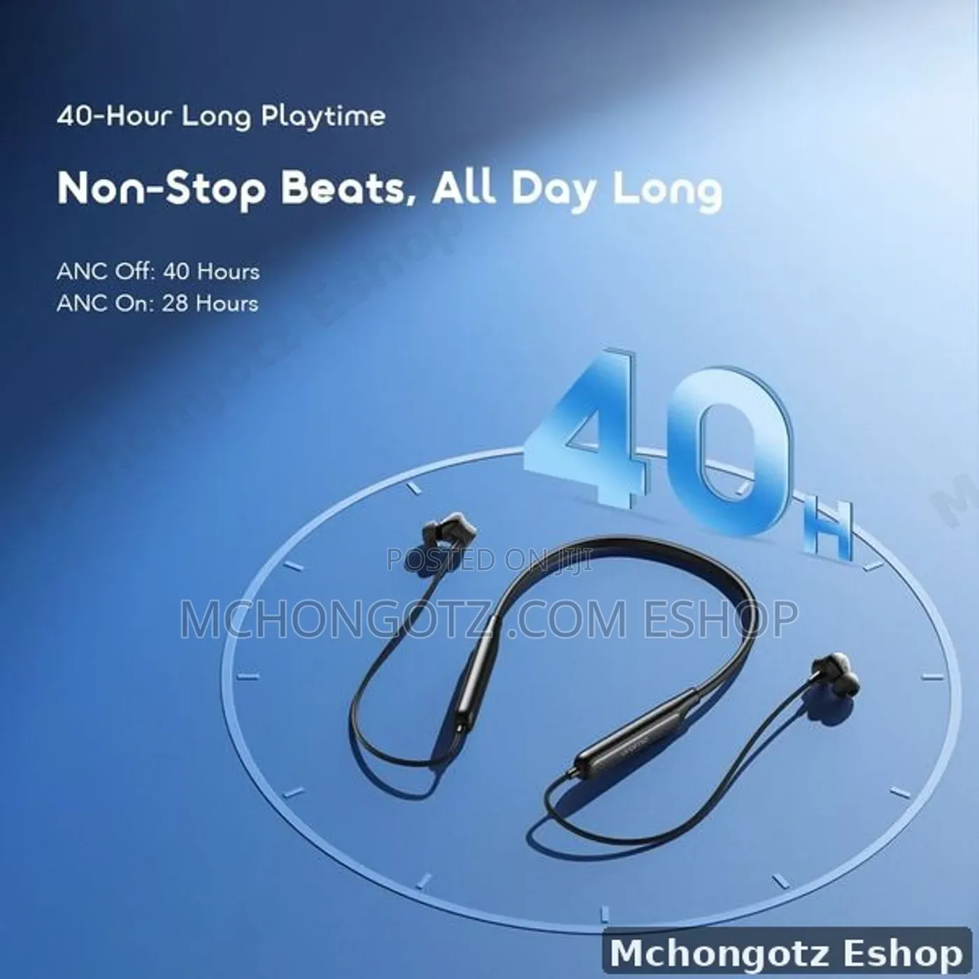 Oraimo Necklace 5 OEB-611 ANC Wireless Neckband Earphones 40 Hours