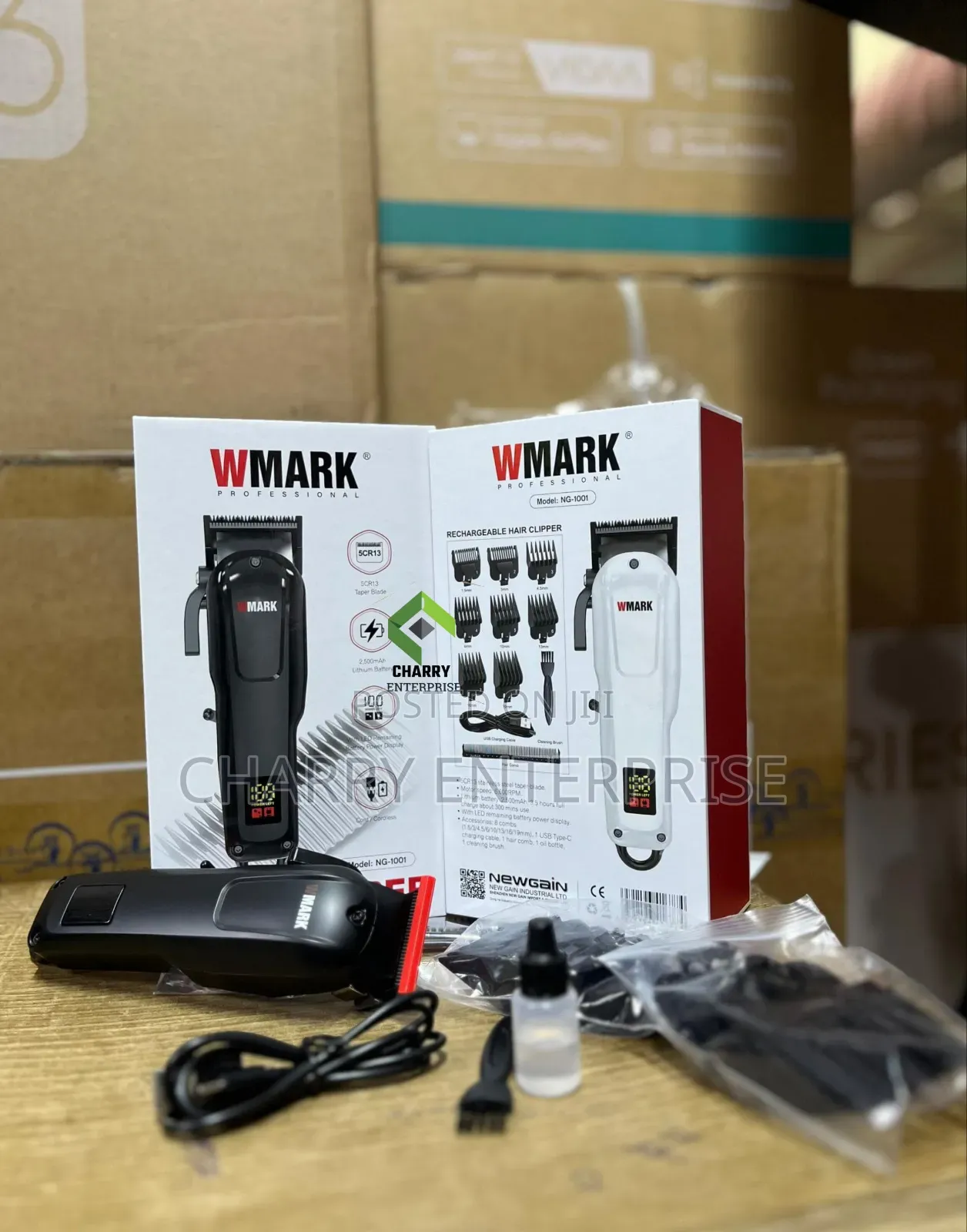 WMARK Rechargeable Hair Clipper With Battery Display Mashine Ya Kunyoa