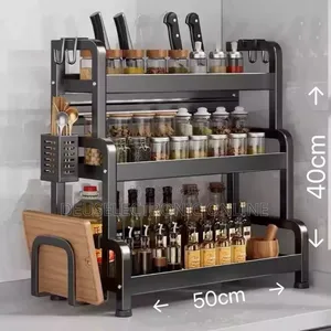 Kitchen Rack 3 Ngazi Chuma Ngumu