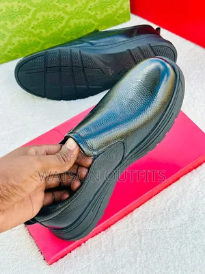 Black Colour Ecco Brand Men's Leather Shoes in Mocca Form