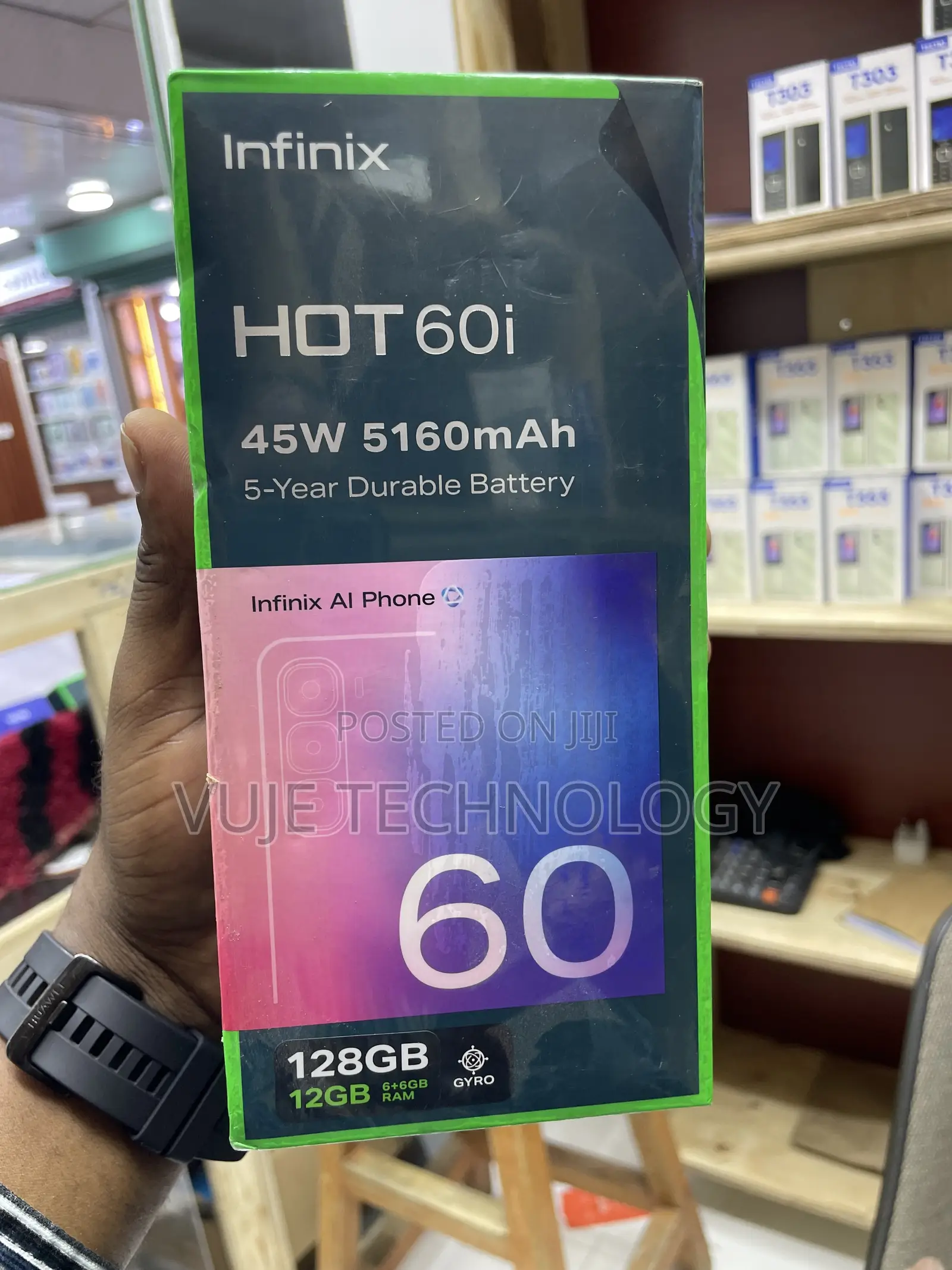 New Infinix Hot 60i 128 GB Black