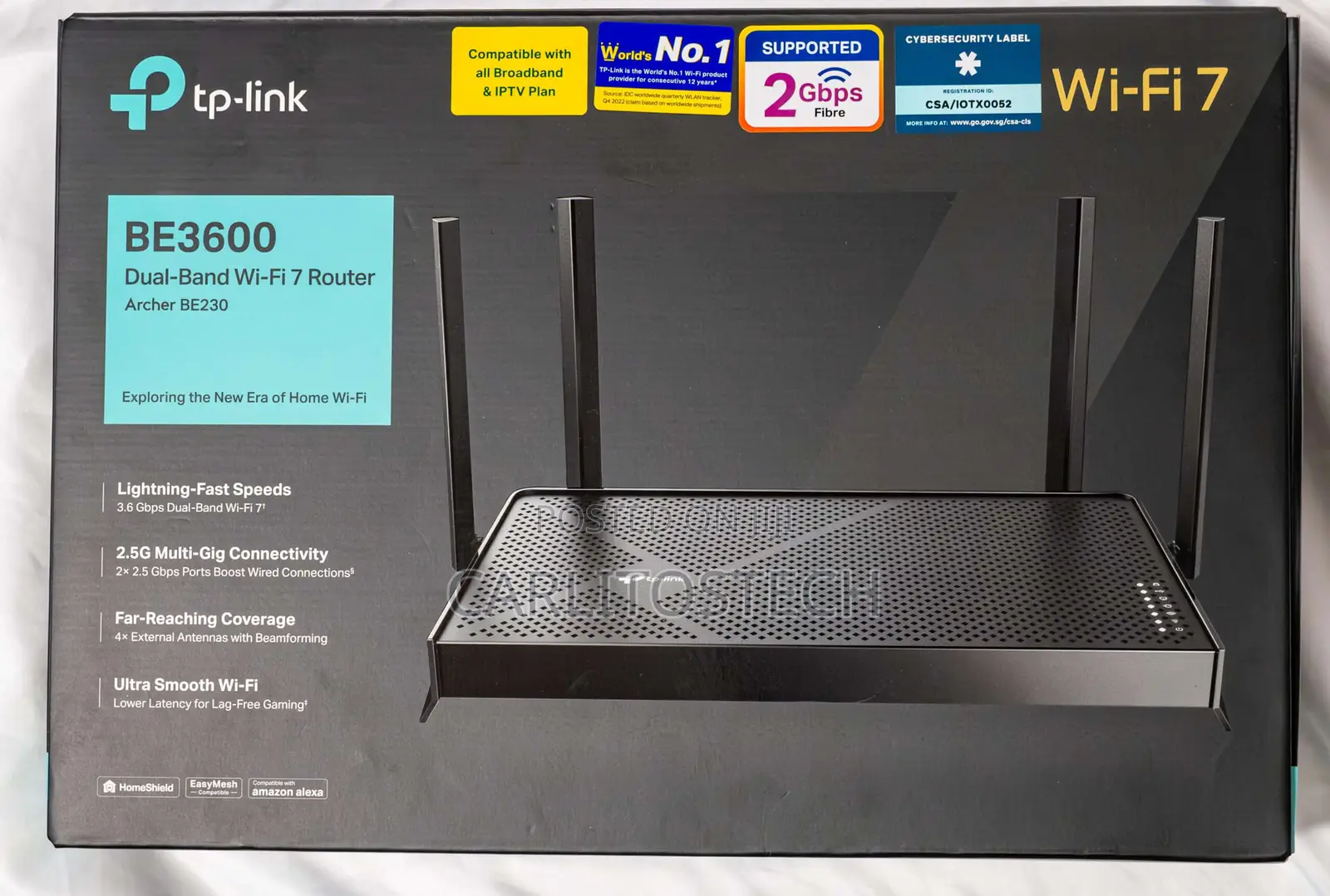 Tp Link Archer BE230 BE3600 Wifi 7 Router