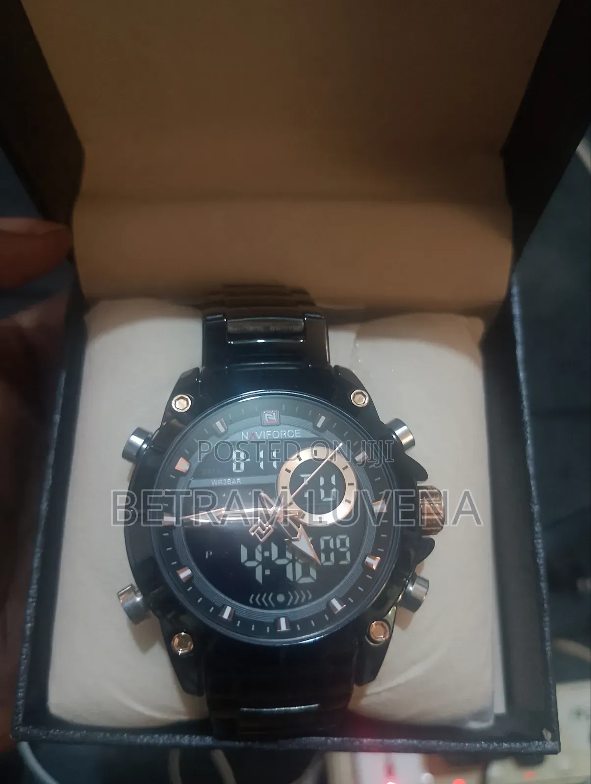 Naviforce Dual-Display (Analog + LCD Digital) Watch