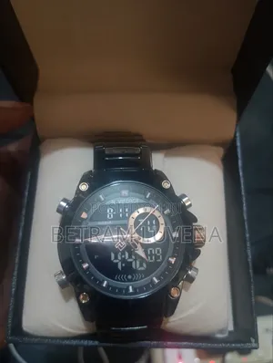 Naviforce Dual-Display (Analog + LCD Digital) Watch