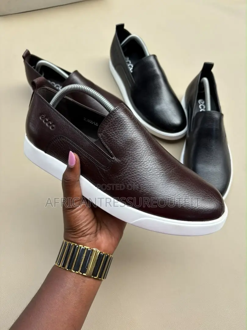Ecco 23600-L6 Genuine Leather Slip on Casual Shoes
