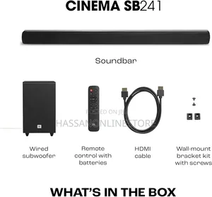 JBL Cinema SB241 Soundbar With Wired Subwoofer for Extra Deep Bass
