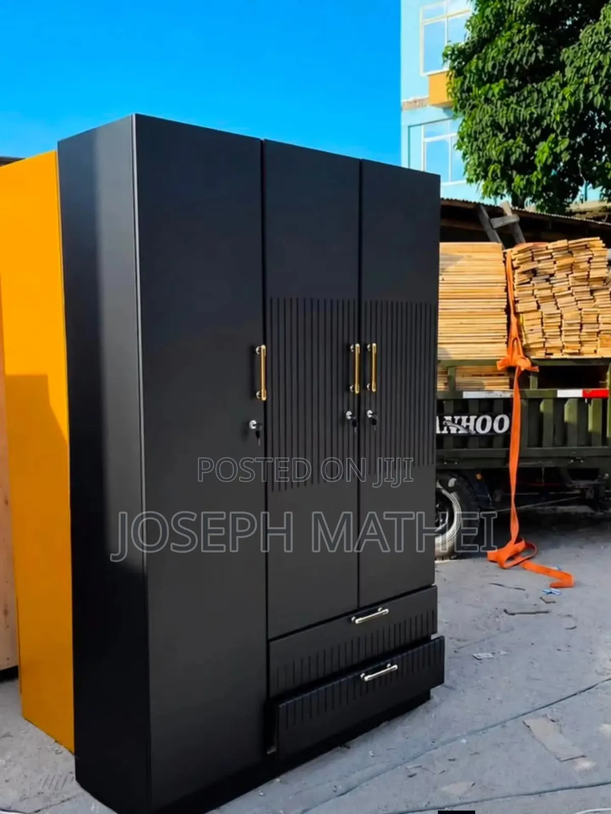 Kabati Milango 3 Black