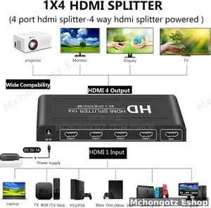 HDMI 1x4 Splitter (1 Input to 4 Output)