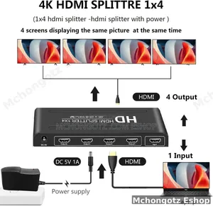 HDMI 1x4 Splitter (1 Input to 4 Output)