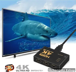 3-Port HDMI Switch Splitter With Remote ( Ultra HD)