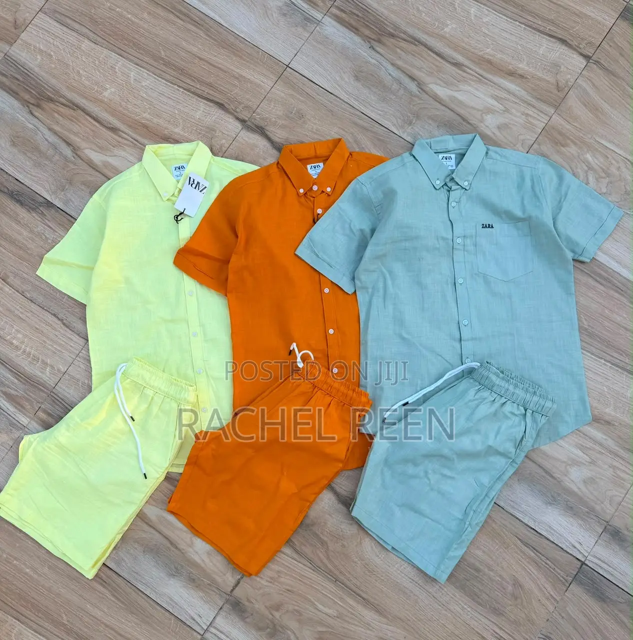Short Linens Two Piece Available