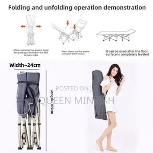 Foldable Camping Cot With Padded Mattress