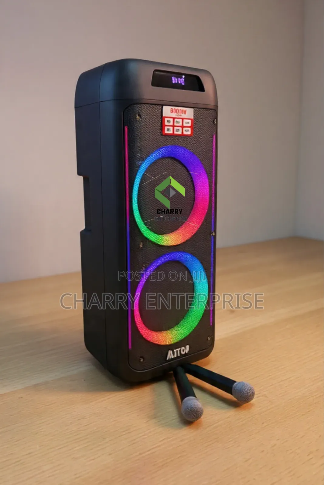 8000w ALITOP Rechargeable Speaker With 2 Mic Spika Ya Kuchaji