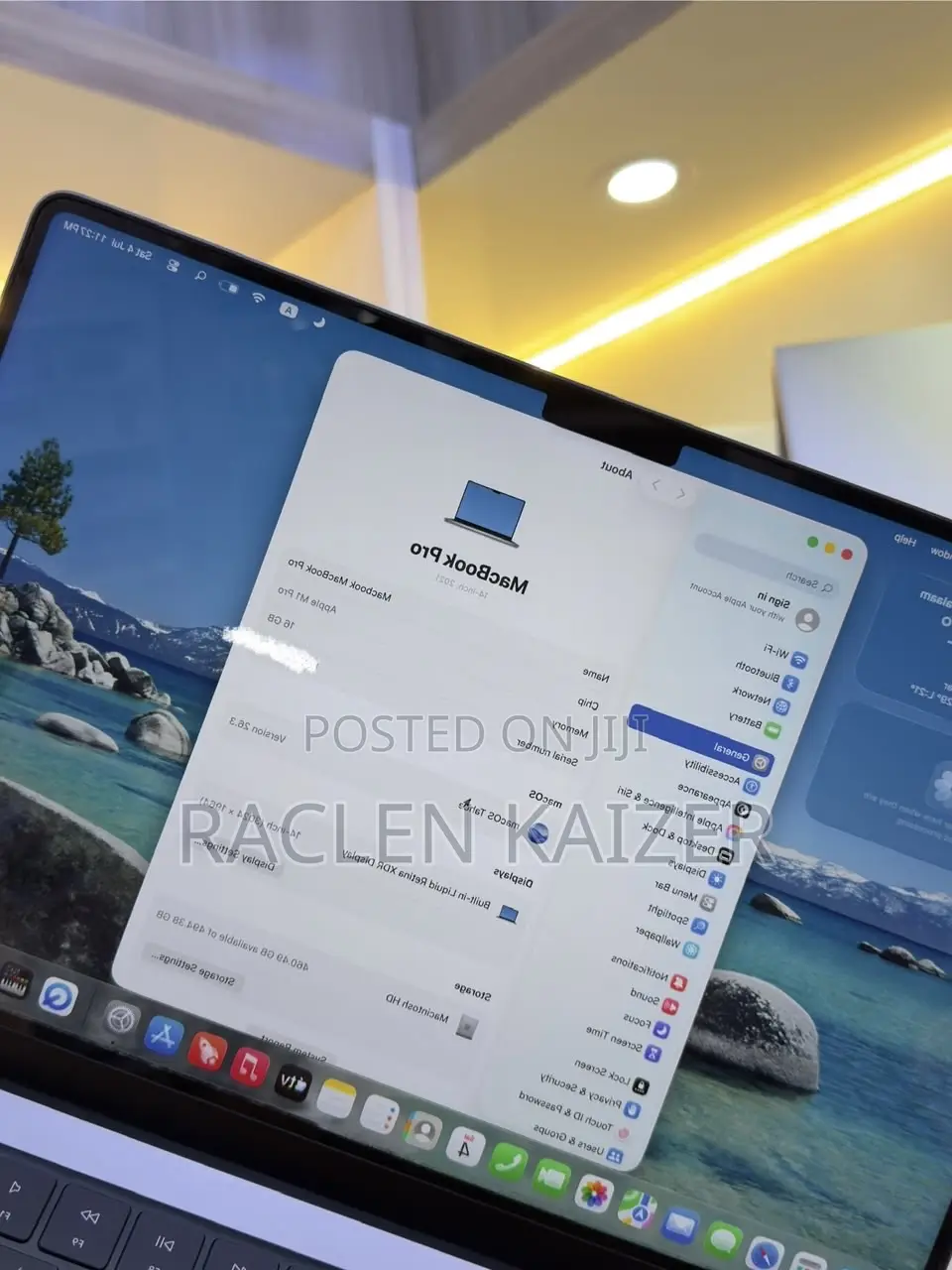 New Laptop Apple MacBook Pro 2021 M1 16GB Apple M1 Pro SSD 512GB