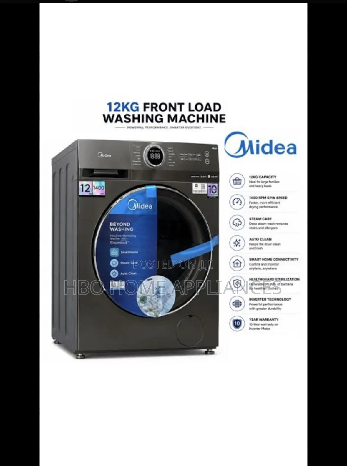 MIDEA Front Load Wash/Spin Machine