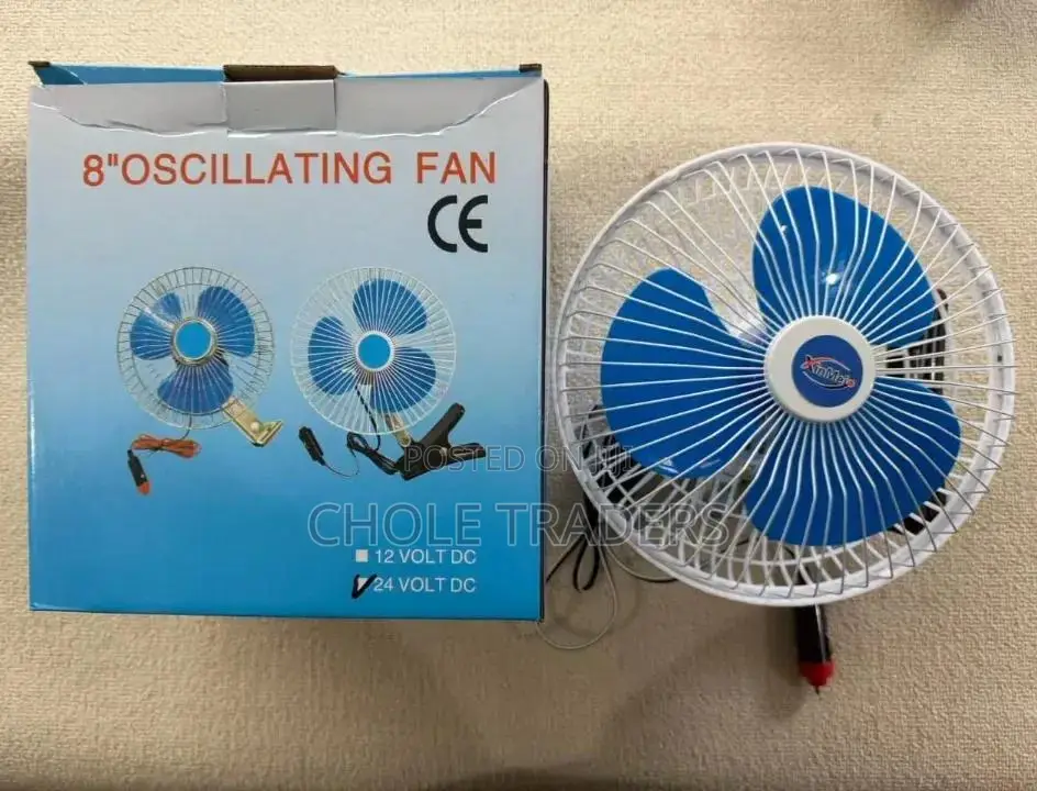 8-Inch Portable Oscillating Fan for Car/Vehicle (24v Dc Power)