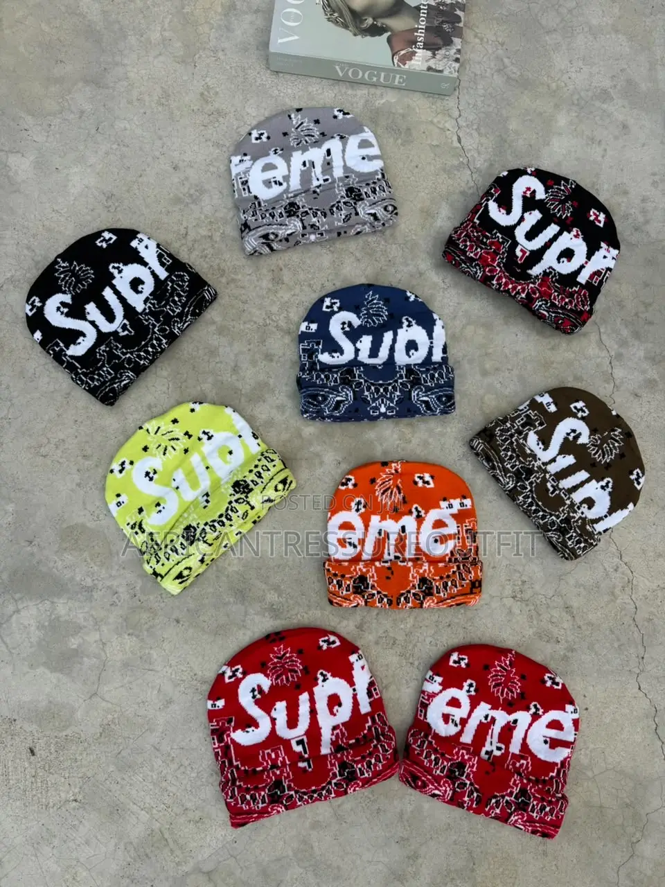 Supreme Bandana Big Logo Beanie