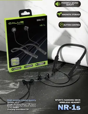Calus Smart Live NR-1s a Black Sports Hanging-Neck Wireless Headset