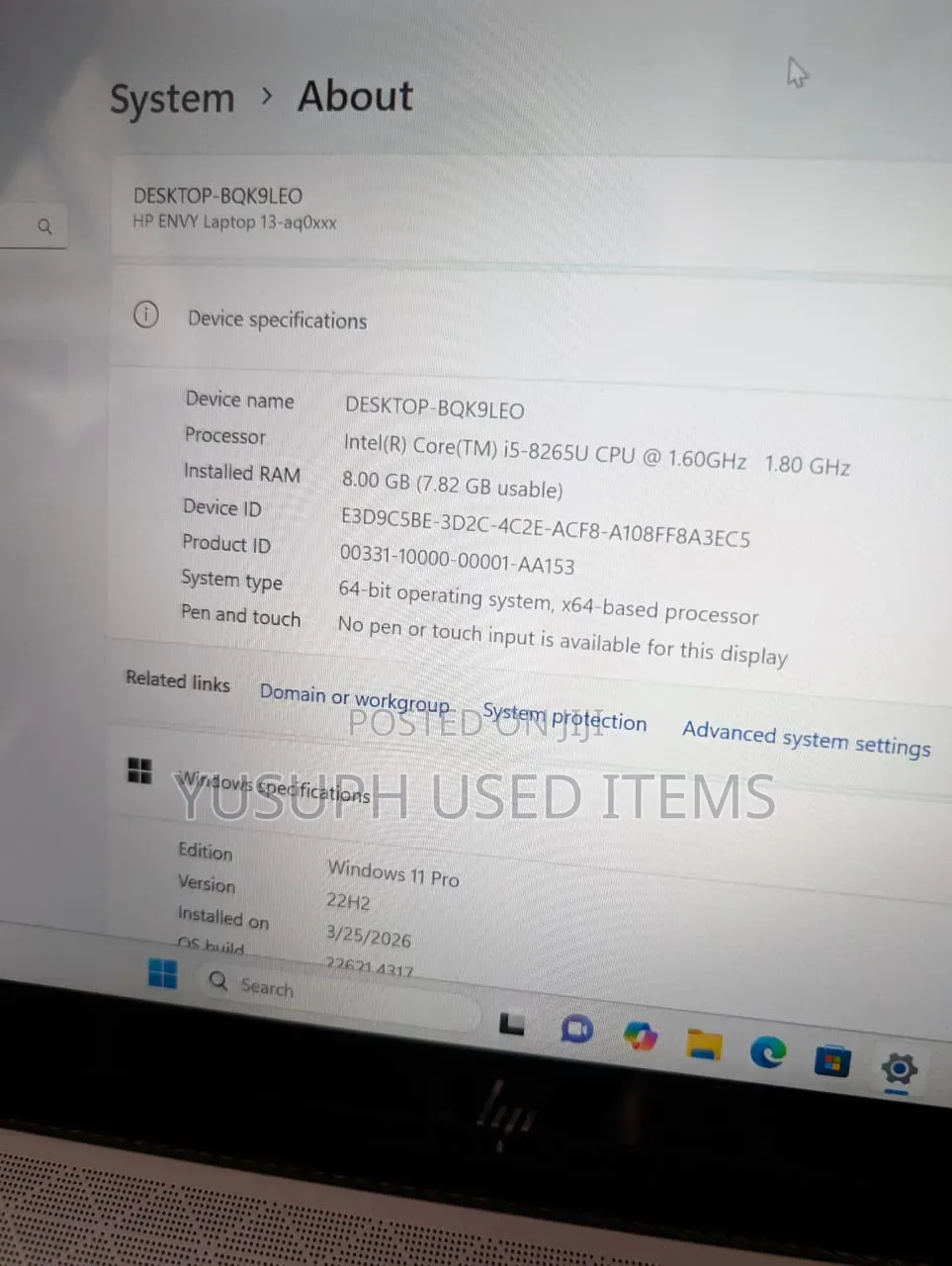 Laptop HP Envy 13 8GB Intel Core 5 HDD 500GB