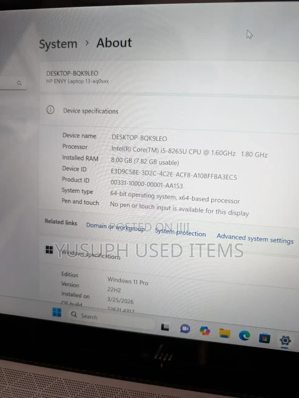 Laptop HP Envy 13 8GB Intel Core 5 HDD 500GB