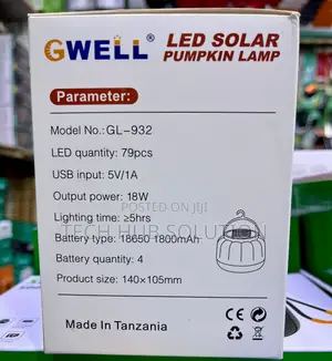 Gwell GL-932 Pumpkin Solar Light