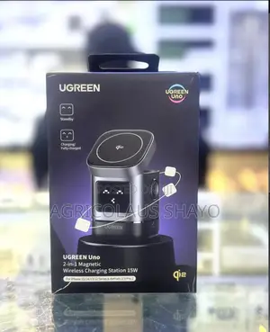 UGREEN Uno 2-in-1 Magnetic Wireless Charging Station 15W – Qi2 Fast