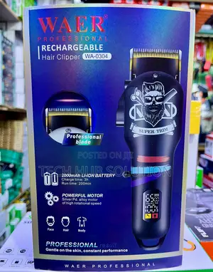 WAER Professional Rechargeable Hair Clipper WA-0304