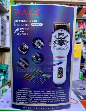 WAER Professional Rechargeable Hair Clipper WA-0304