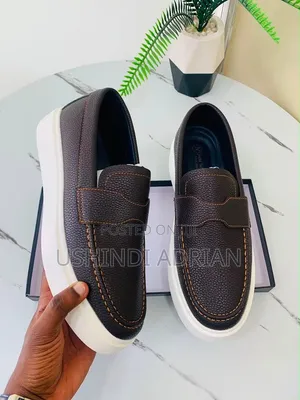 new Stock–viatu Vya Ngoziquality Leather Full Boxed