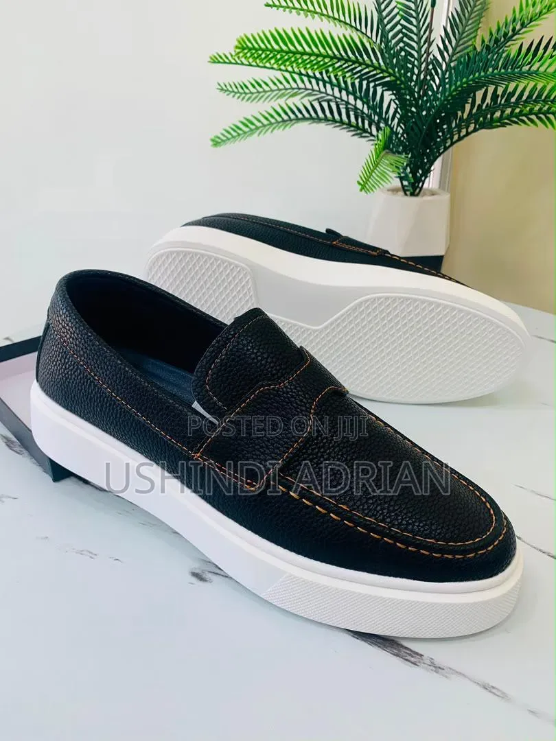 new Stock–viatu Vya Ngoziquality Leather Full Boxed