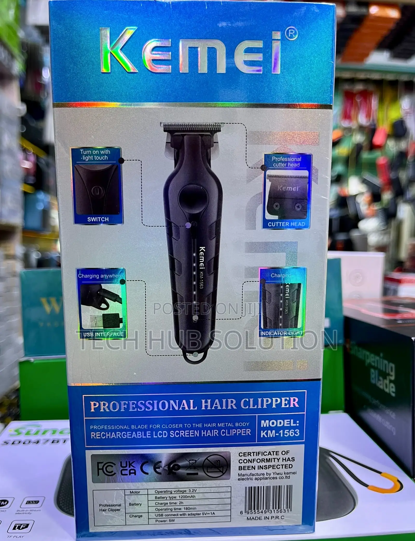 Kemei KM-1563 Rechargeable Hair Clipper