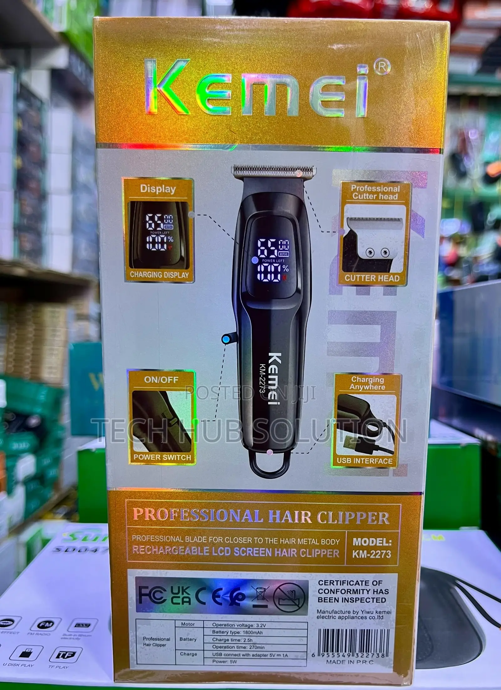 Kemei KM-2273 LCD Screen Hair Clipper