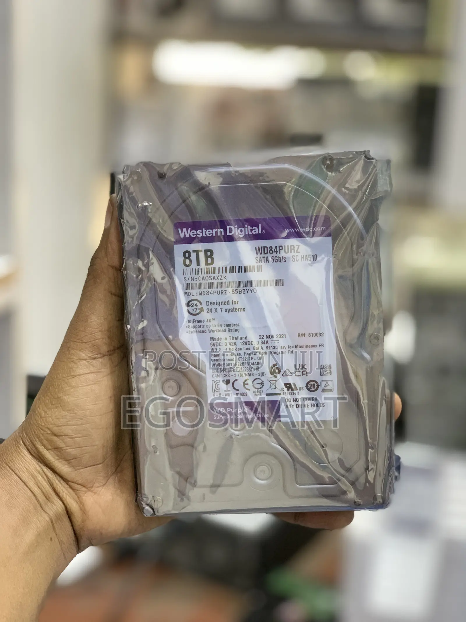 CCTV HDD 8tb Wd Purple