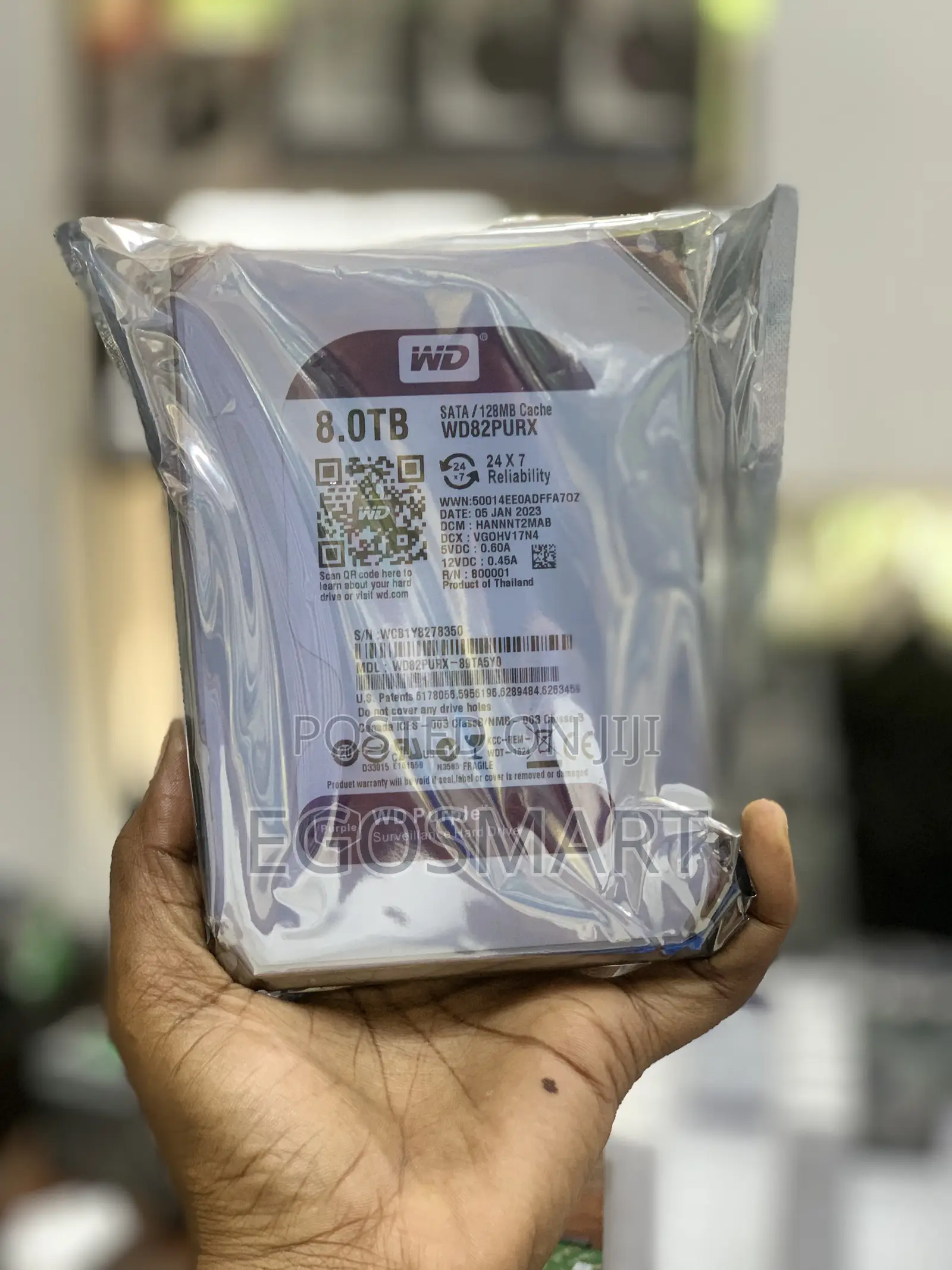 CCTV HDD 8tb Wd Purple