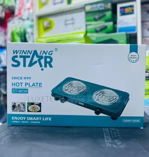Winning Star Double Coil Electric Hot Plate 2000W – 2 Burner Stove