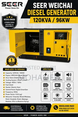 Seer Weichai Diesel Generator 120kva / 96kw
