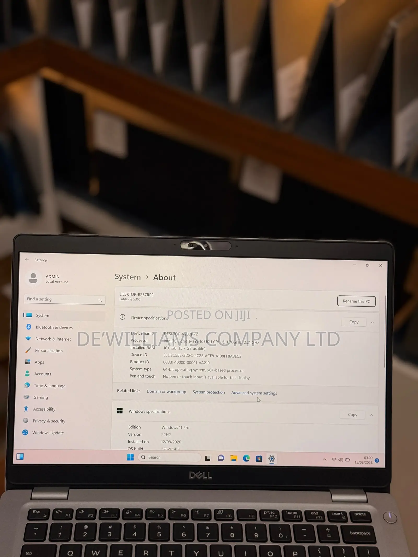 Laptop Dell Latitude 5310 16GB Intel Core i5 SSD 256GB