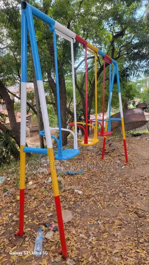 Heavy-Duty Steel Frame Children's Playground Swings