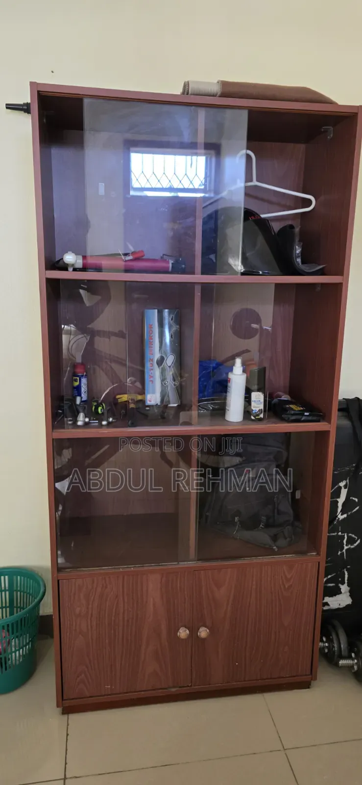 Cupboard Good Condition With Slide Glasses