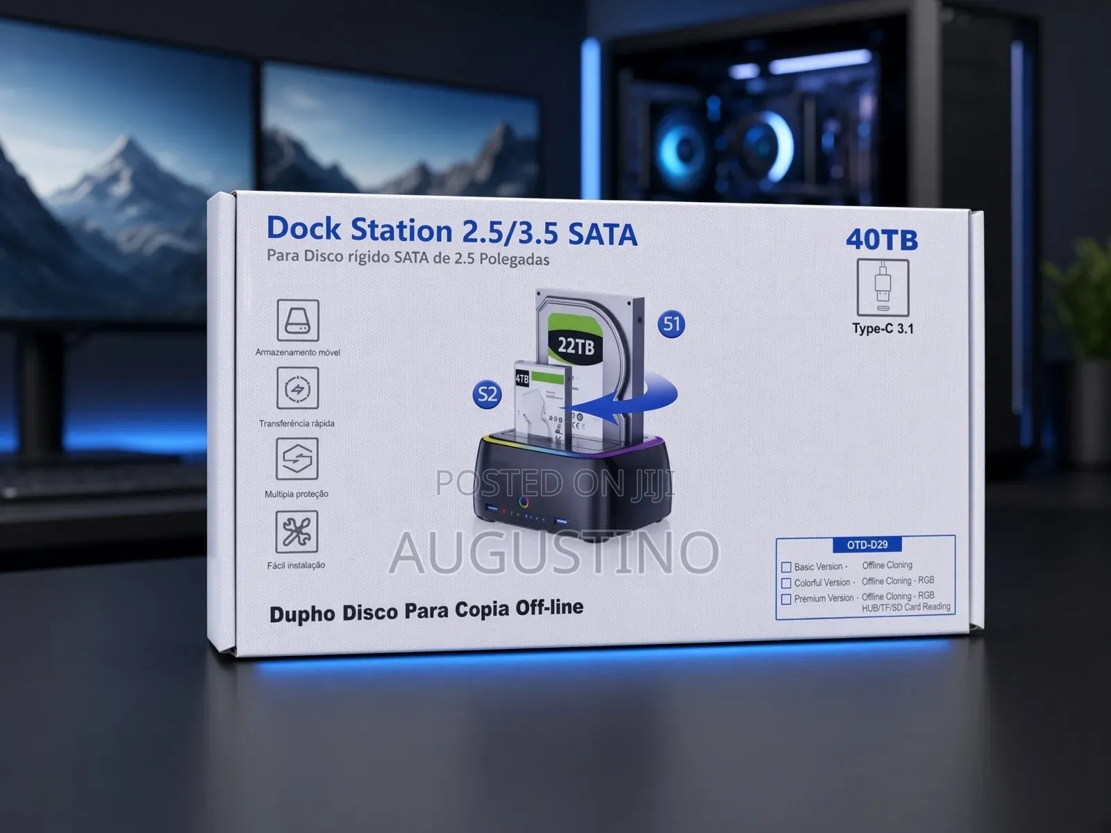 Dual-Bay SATA Hard-Drive Docking Station