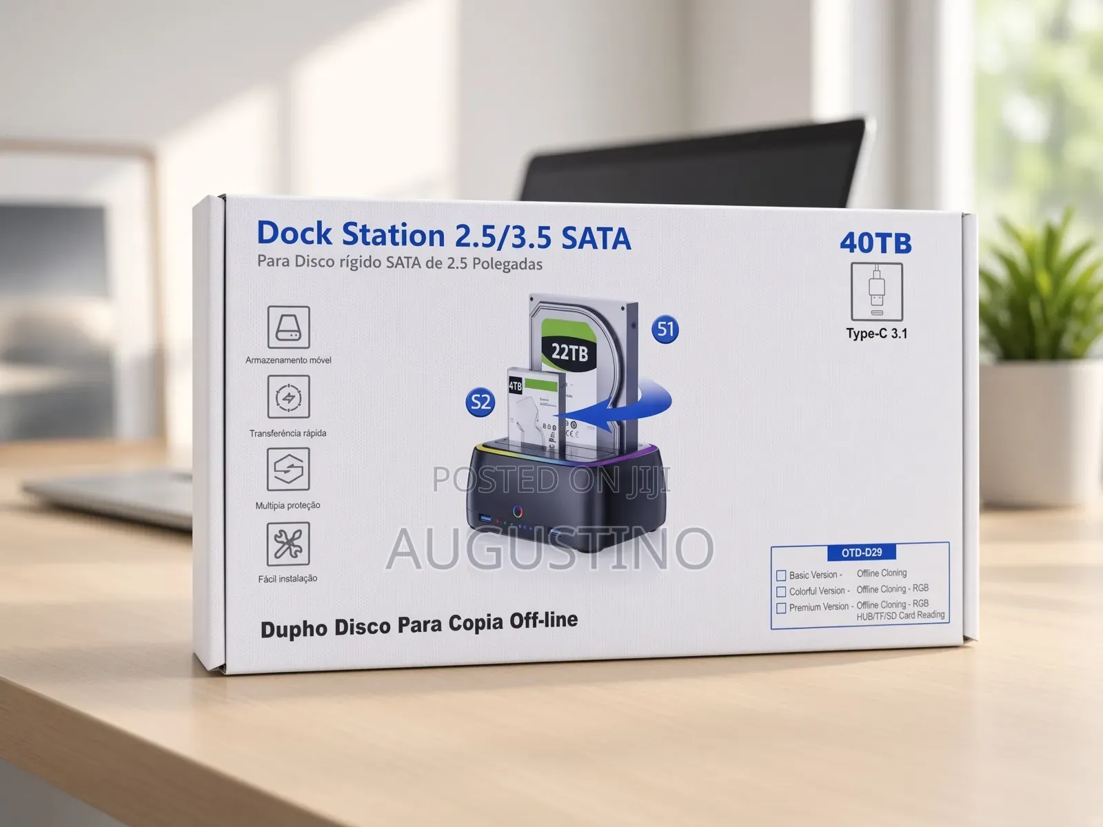 Dual-Bay SATA Hard-Drive Docking Station