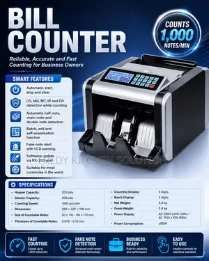 * BILL COUNTER / MONEY COUNTING MACHINE * Fast Counting –