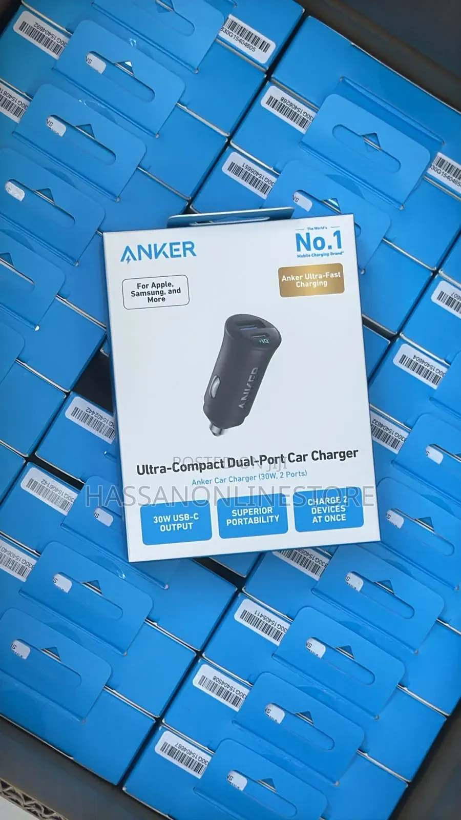 Anker Car Charger (30W, 2 Ports) - Black