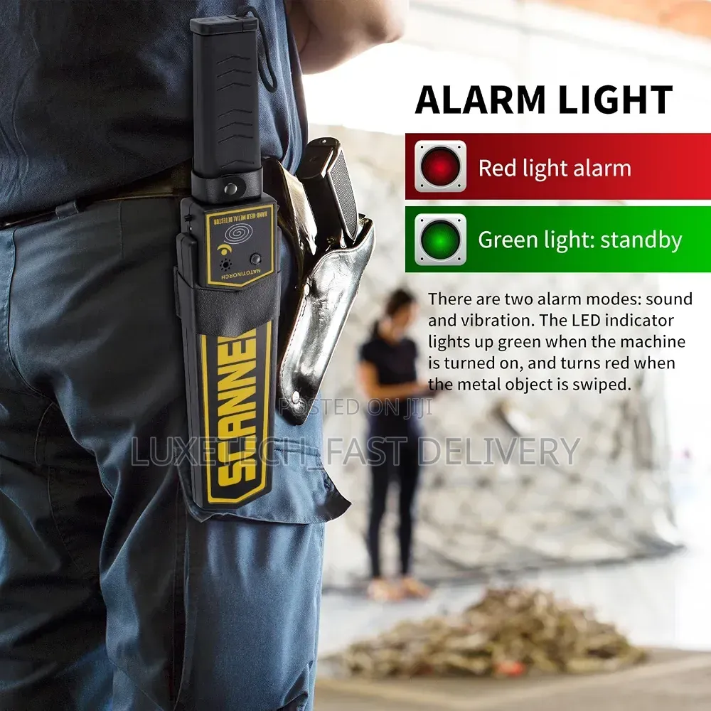 Handheld Security Metal Detector Wand Scanner + Sound, Vibration Alert
