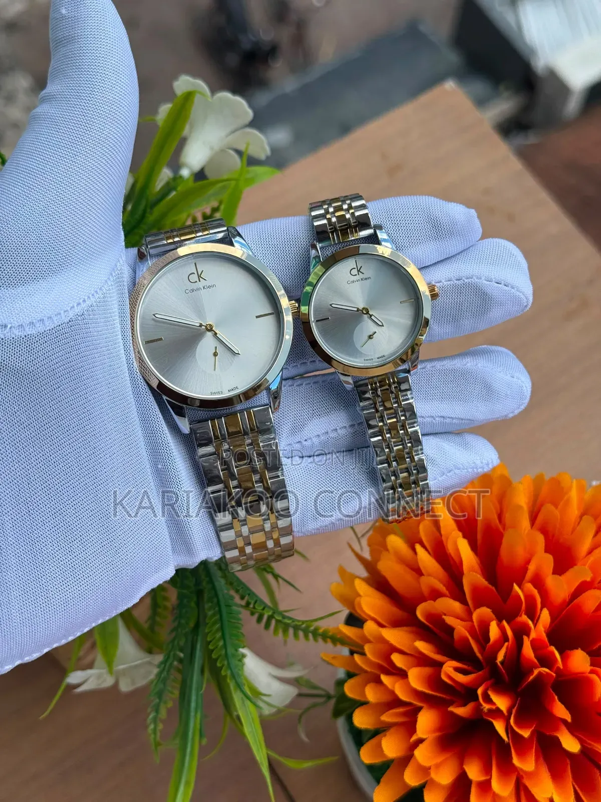 Silver Couple Watch