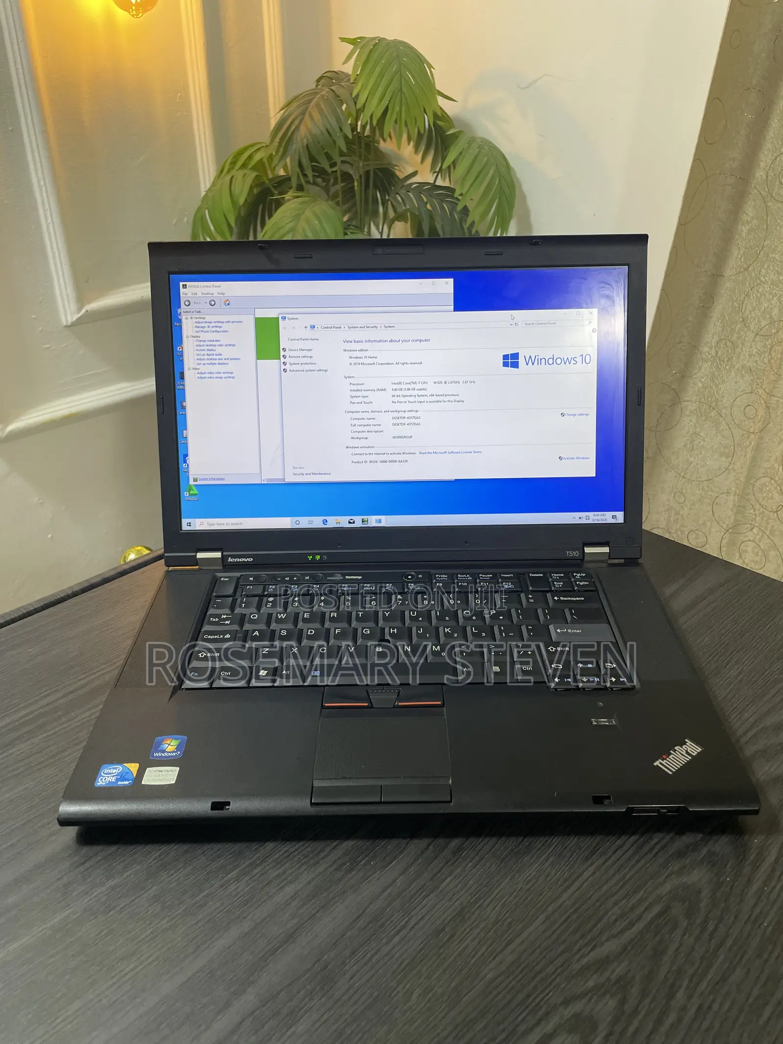 Laptop Lenovo ThinkPad T510 4GB Intel Core i7 HDD 256GB