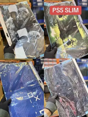 Console Faceplate Skin With a Black-and-White Graphic Design PS5 Slim