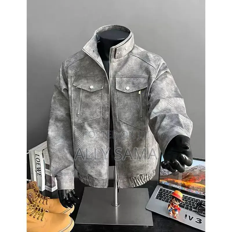 Unisex Coats Material Leather New Colors